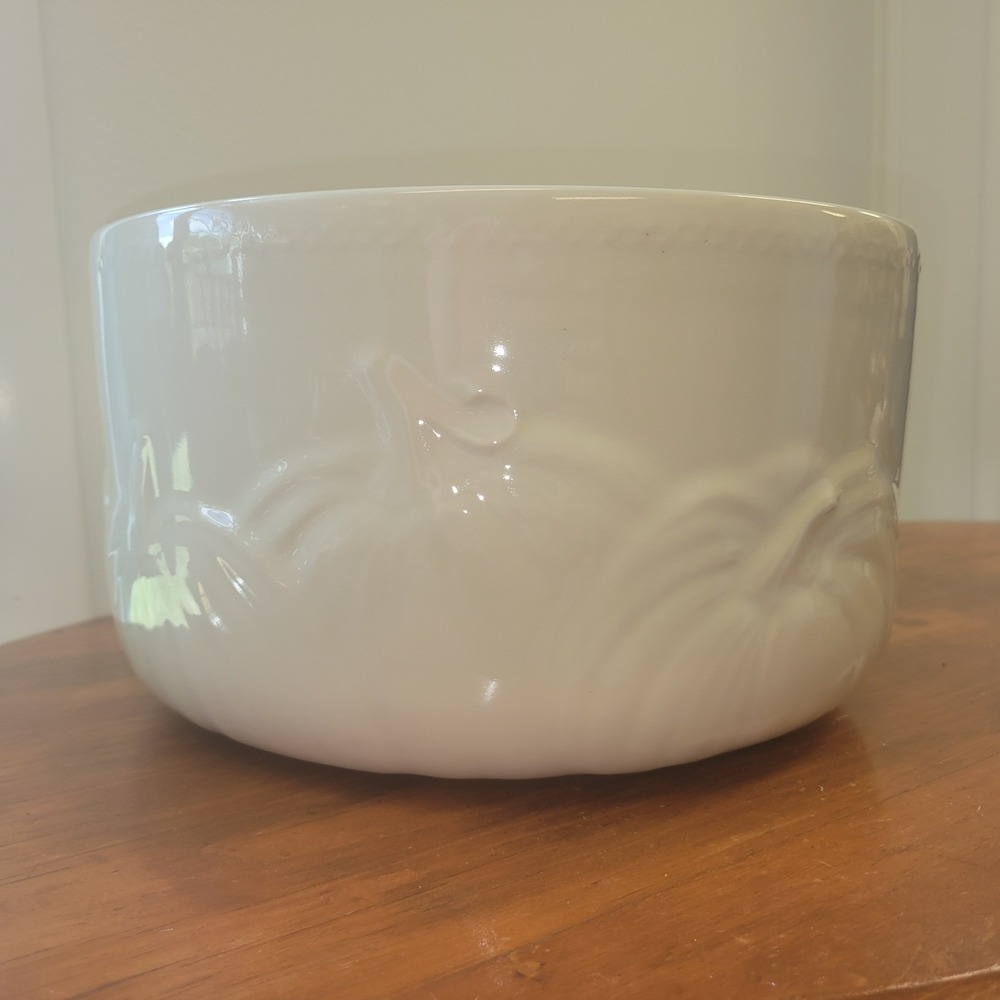 Matceramica Off-White Embossed Pumpkin-Handmade‎ in Portugal -Large Bowl
